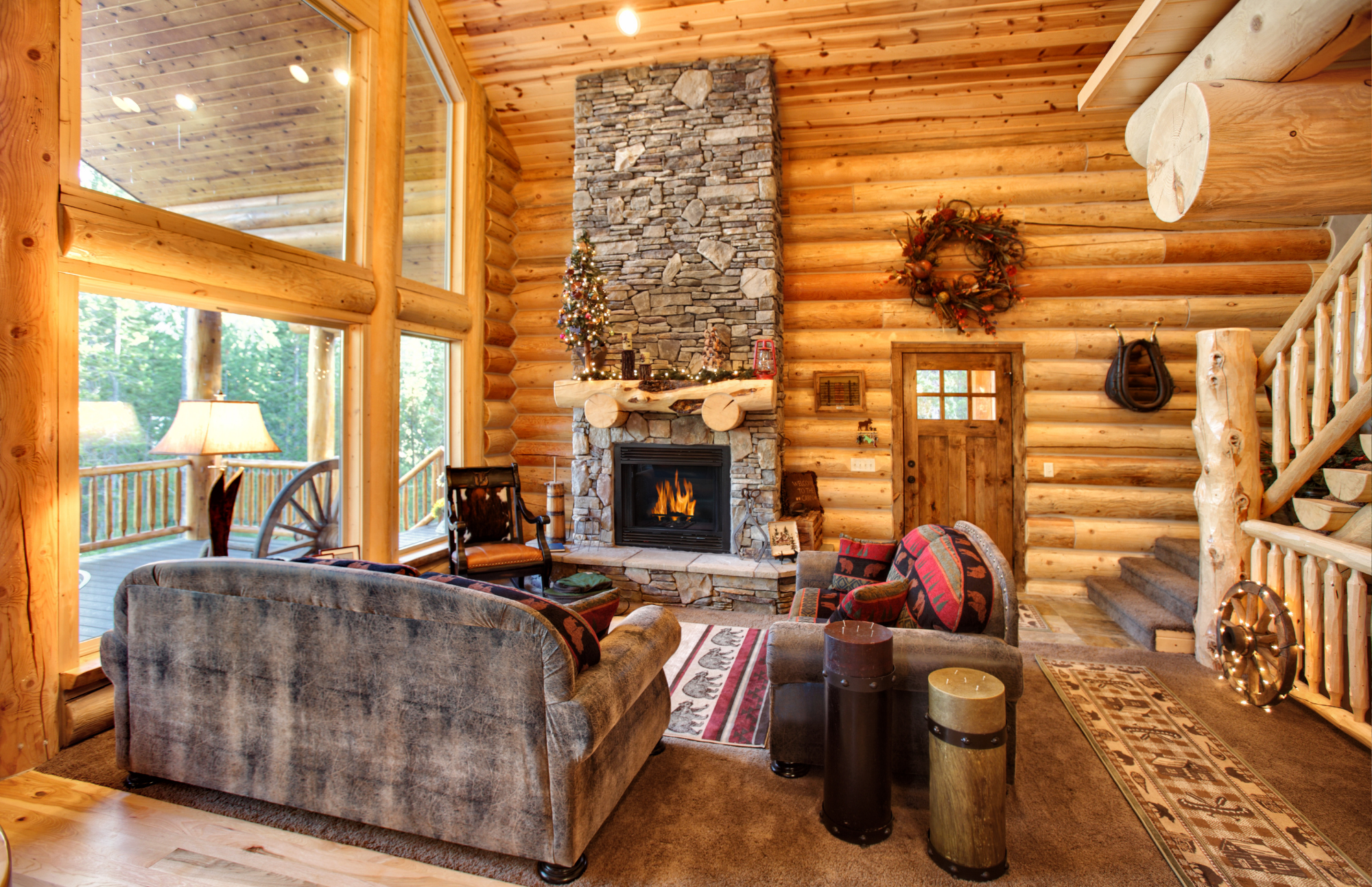 homepage 3 - log home interior